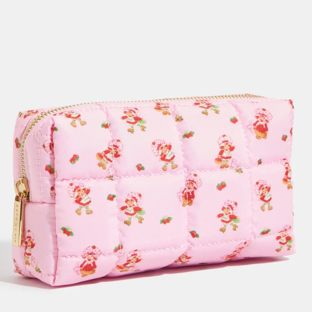 Skinnydip London x strawberry shortcake size L Quilted cosmetic makeup case - Picture 4 of 7